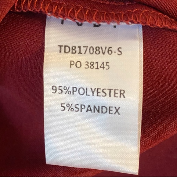 TOBI Ava Dress NEW Wine Burgundy Red Bodycon Plunging V Neck Size Small - Picture 11 of 13